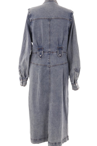 Damska Jeansowa Sukienka Maxi Vintage
