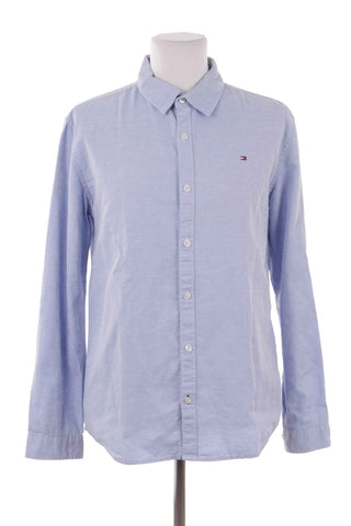 Koszula męska Oxford Tommy Hilfiger - Niebieska  18% len