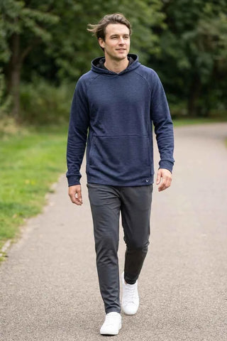 Bluza z kapturem męska sportowa - Granatowa