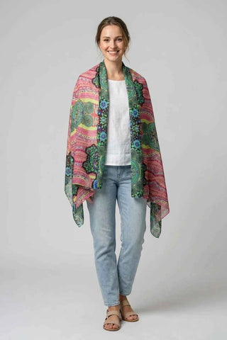 Szal damski wzorzysty paisley boho