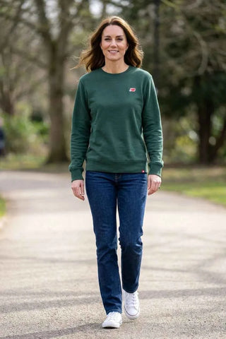 Bluza dresowa damska New Balance - Butelkowa Zieleń