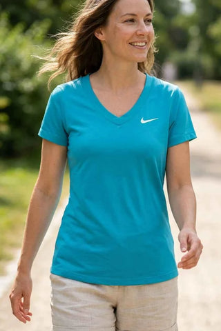 Koszulka damska V-neck Nike - Niebieska