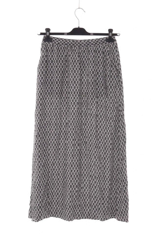Spódnica maxi w geometryczny wzór - Czarno-biała
