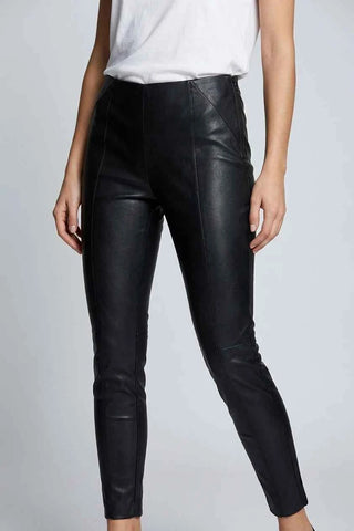 Legginsy damskie eko skóra Zara Basic - Czarny