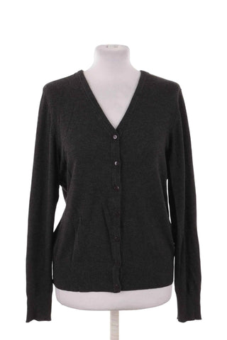 Sweter rozpinany dekolt V - Szary
