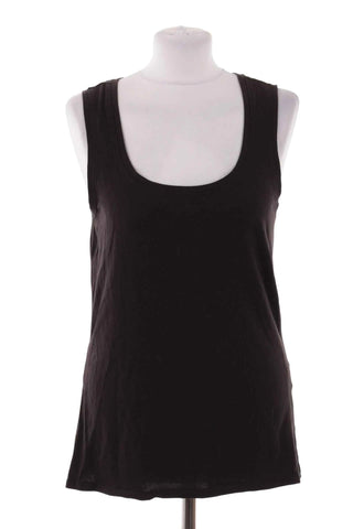 Top bawełniany damski basic - Czarny