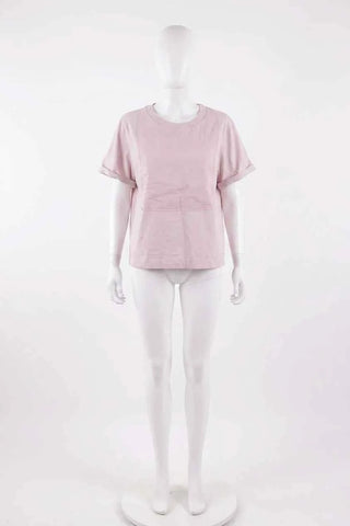 T-shirt damski bawełniany z krótkim rękawem - Różowy