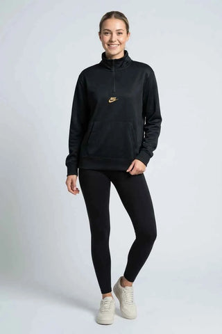 Bluza damska rozpinana 1/2 Nike - Czarna
