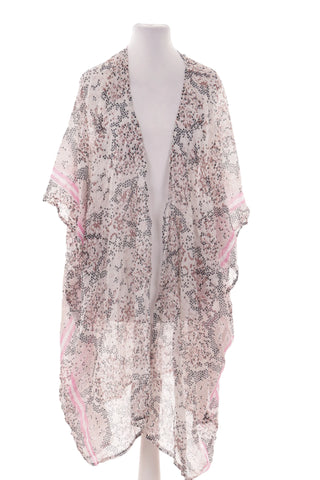 Lekkie Kimono z Różowymi Akcentami  100% modal