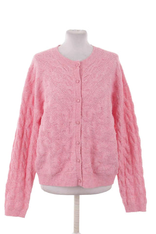 Sweter Damski Warkoczowy - Różowy