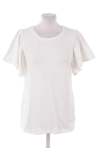 T-shirt z bufiastymi rękawami plumeti - Biały