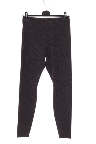 Czarne Legginsy Damskie w Subtelny Wzorek