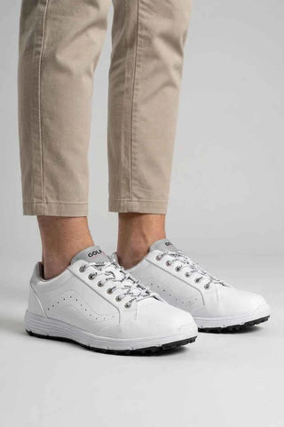 Buty golfowe męskie z ekoskóry - Białe