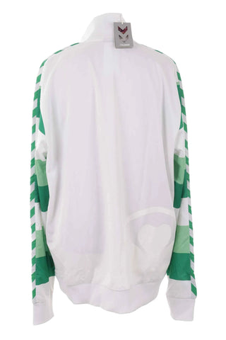 Bluza Dresowa Paski Hummel - Zielono-Biała