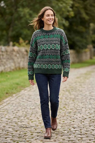 Sweter Damski  - Zielony   9% wełna