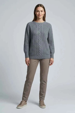 Sweter  z Warkoczami - 15% alpaka