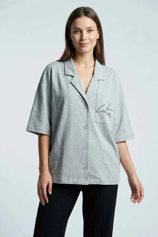 Koszula  z Krótkim Rękawem Couture - Szara