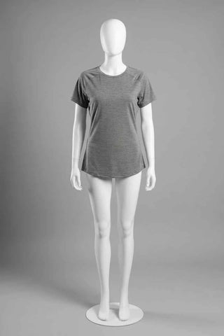 T-shirt damski raglanowy - Szary