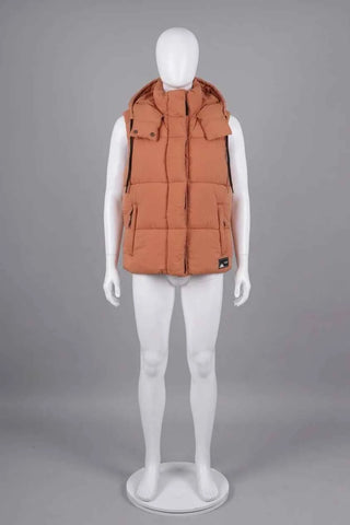 Kamizelka  z kapturem pikowana Superdry - Pomarańczowa