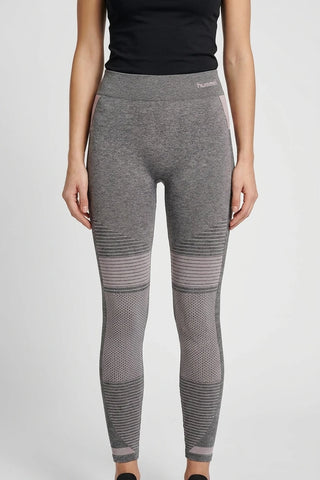 Damskie legginsy bezszwowe Hummel Szary