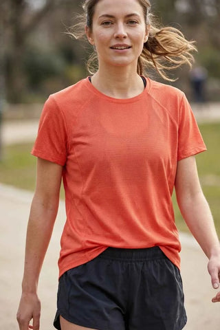 T-shirt sportowy oddychający - Pomarańczowy
