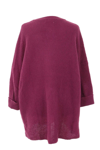 Sweter oversize  - Fioletowy