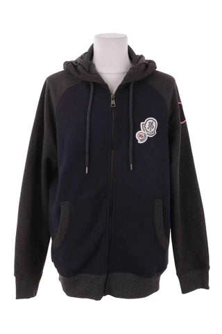 Bluza z kapturem bawełniana Moncler - Granatowa