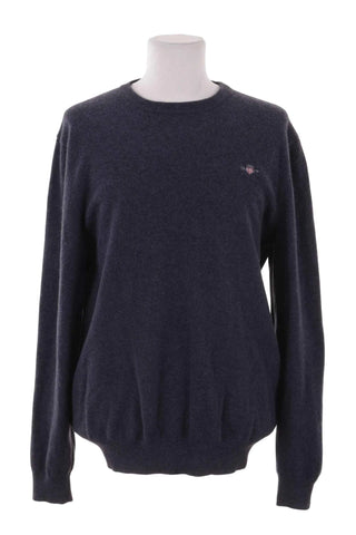 Sweter Męski Wełniany GANT - Granatowy  100% wełna