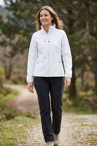 Kurtka softshell damska ze stójką - Biała
