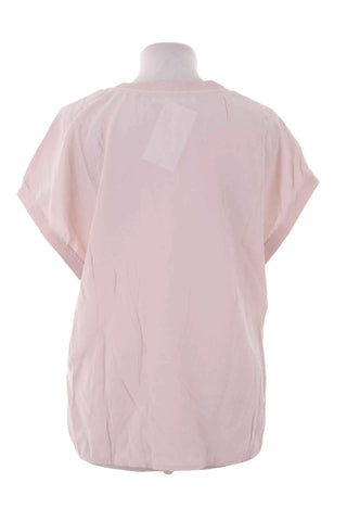 T-shirt damski z krótkim rękawem gładki - Różowy