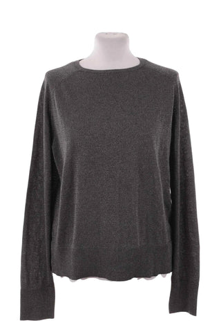 Sweter damski dzianinowy raglan - Szary