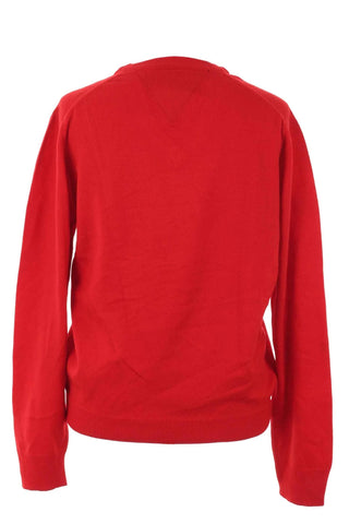 Sweter męski w serek Hugo Boss - Czerwony