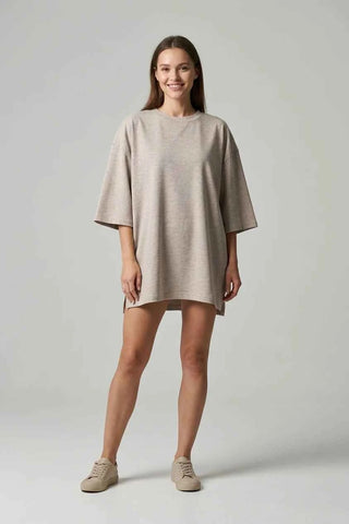 T-shirt Oversize - Beżowy