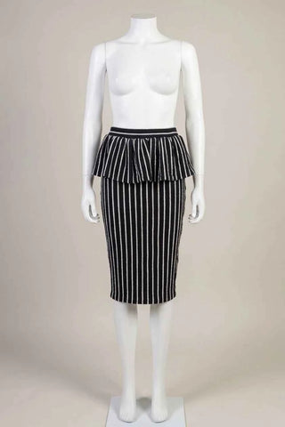 Spódnica peplum w paski