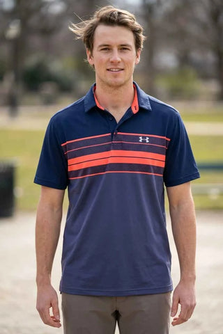Koszulka polo Under Armour paski – Granatowy