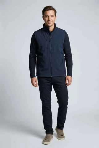 Kamizelka bezrękawnik softshell męski - Granatowy