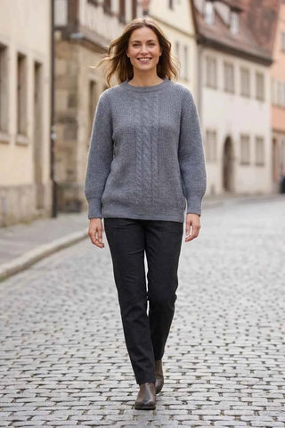 Sweter  z Warkoczami - 15% alpaka