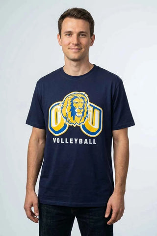 T-shirt z nadrukiem Volleyball - Granatowy