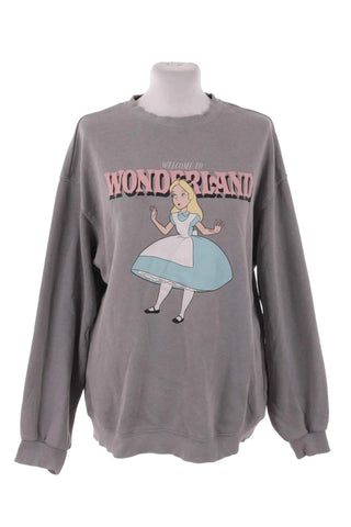 Bluza bawełniana z nadrukiem - Szara