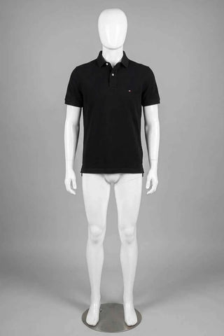 Koszulka polo bawełniana Tommy Hilfiger - Czarna