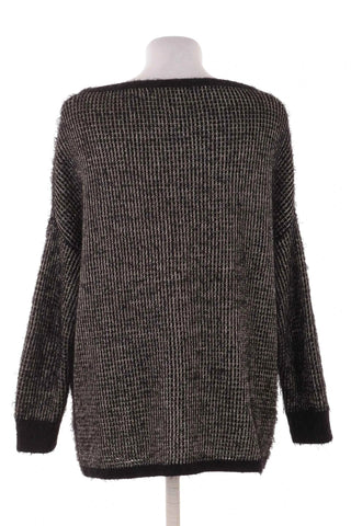 Sweter  puszysty - Czarny- złoty   15% wełna