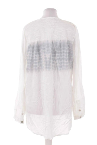 Bluzka wiązana tie-dye wiskozowa - Biała