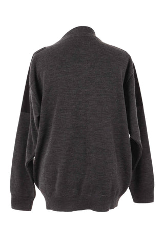 Sweter męski rozpinany   - Szaro-czarny