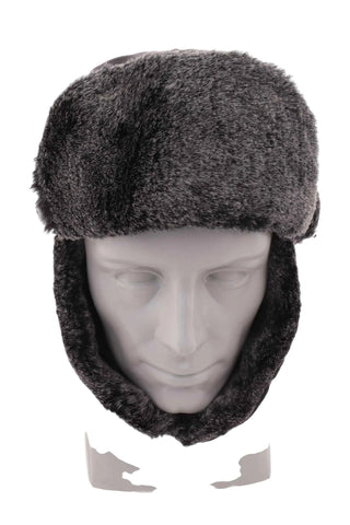 Czapka uszatka sztuczne futro