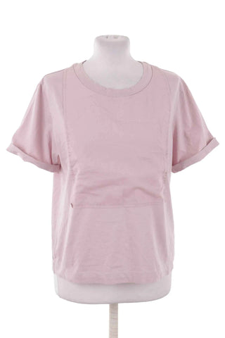 T-shirt damski bawełniany z krótkim rękawem - Różowy