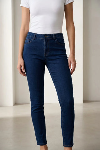 Damskie jeansy slim fit VRS model Clara, granatowe, r. 42
