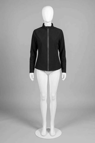 Bluza sportowa rozpinana ze stójką - Czarna
