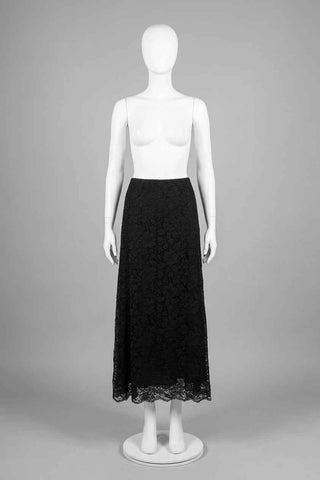 Spódnica maxi koronkowa - Czarna