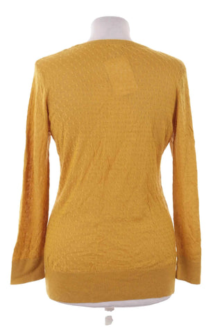 Sweter damski  splot - żółty 6% wełna