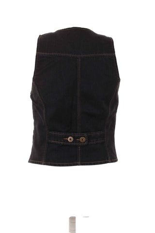 Kamizelka jeansowa damska - Ciemny jeans
